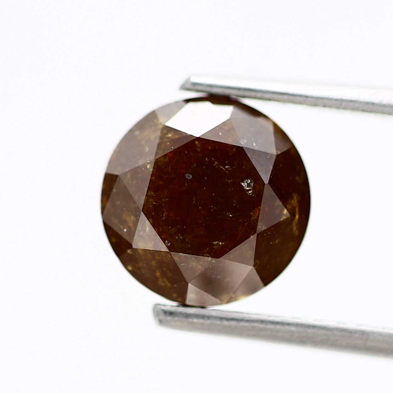 1.77 Carat Rustic Brown Fancy Round Shape Brilliant Cut Natural Loose Diamond
